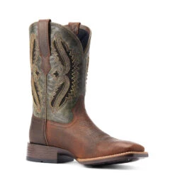 'Ariat' Men's 11" Rowder VentTEK 360° Western Square Toe - Rust / Forest Green -Outdoor Clothing Sale S23 MNS WEST 10044478 medial 1024x1024@2x