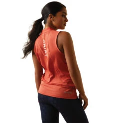 'Ariat' Women's Hailey 1/4 Zip Baselayer - Burnt Sienna -Outdoor Clothing Sale S23 WMS ENGL 10043373 back 1024x1024@2x