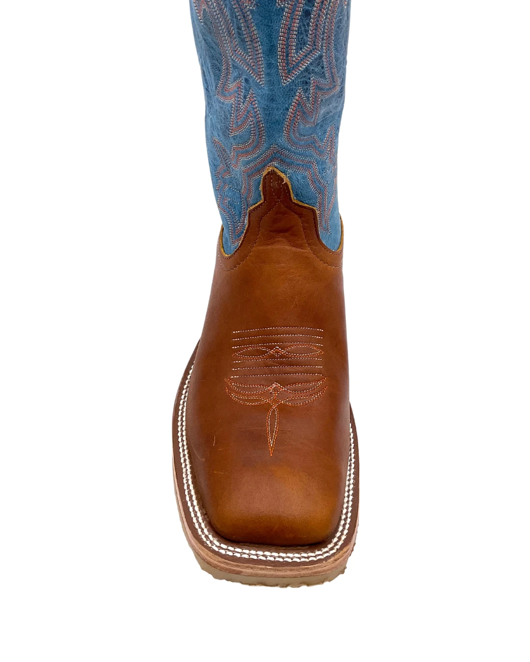 'Anderson Bean' Men's 13" Briar Mad Dog Western Square Toe - Brown / Blue 2 'Anderson Bean' Men's 13" Briar Mad Dog Western Square Toe - Brown / Blue - Image 2