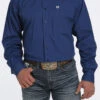 'Cinch' Men's Solid Stretch Classic Fit Button Down - Royal Blue