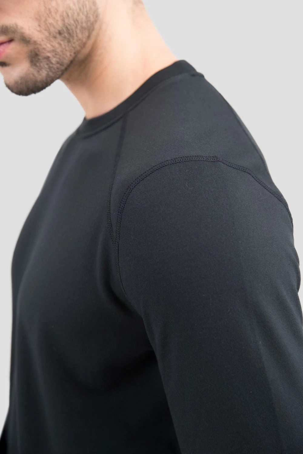 'Terramar' Men's 4.0 Military Fleece Heritage Crew - Black (Tall) 4 'Terramar' Men's 4.0 Military Fleece Heritage Crew - Black (Tall) - Image 4