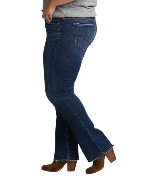 'Silver Jeans' Women's Suki Mid Rise Slim Boot - Dark Indigo (Ext. Sizes) 2 'Silver Jeans' Women's Suki Mid Rise Slim Boot - Dark Indigo (Ext. Sizes) - Image 2