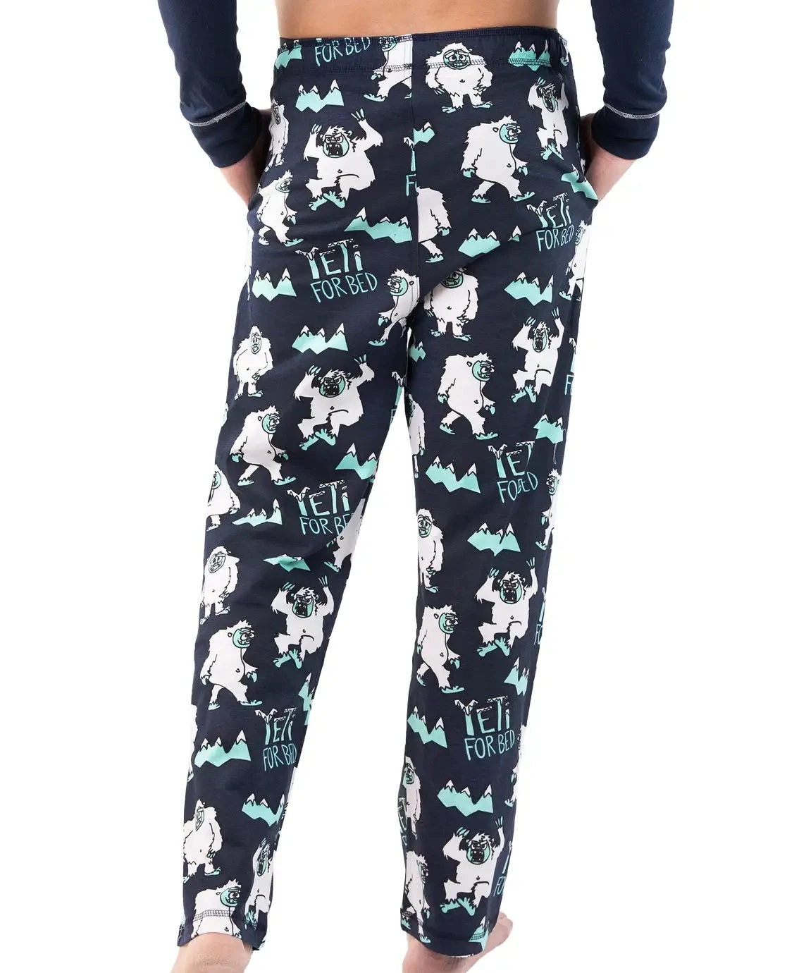 'Lazy One' Men's Yeti For Bed PJ Pants - Navy 2 'Lazy One' Men's Yeti For Bed PJ Pants - Navy - Image 2