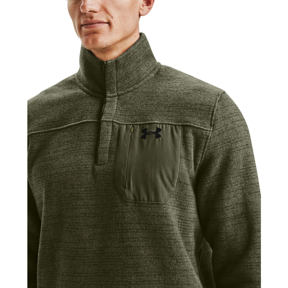 'Under Armour' Men's Specialist Henley 2.0 - Marine OD Green / Black 3 'Under Armour' Men's Specialist Henley 2.0 - Marine OD Green / Black - Image 3