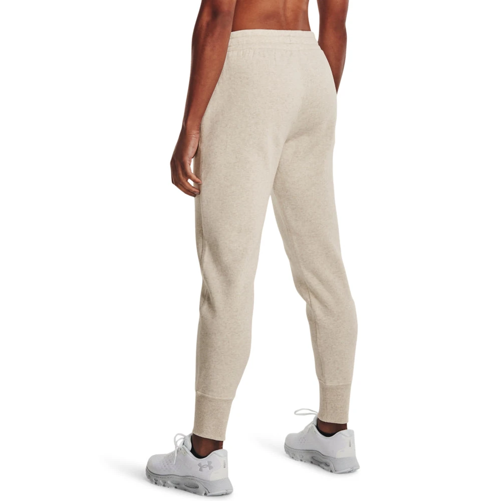 'Under Armour' Women's Armour Fleece Joggers - Oatmeal Light Heather 2 'Under Armour' Women's Armour Fleece Joggers - Oatmeal Light Heather - Image 2