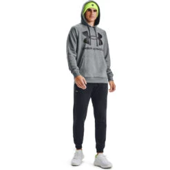 'Under Armour' Men's Rival Fleece Big Logo Hoodie - Pitch Grey -Outdoor Clothing Sale s7.V5 1357093 012 FSF 1024x1024@2x