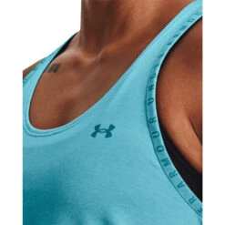 'Under Armour' Women's Knockout Mesh Back Tank - Opal Blue -Outdoor Clothing Sale s7.V5 1360831 293 COLLAR 1024x1024@2x