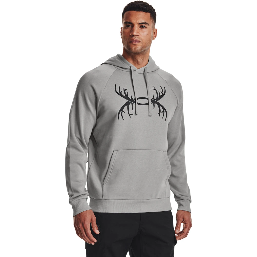 'Under Armour' Men's Rival Fleece Antler Hoodie - Tin 1 'Under Armour' Men's Rival Fleece Antler Hoodie - Tin