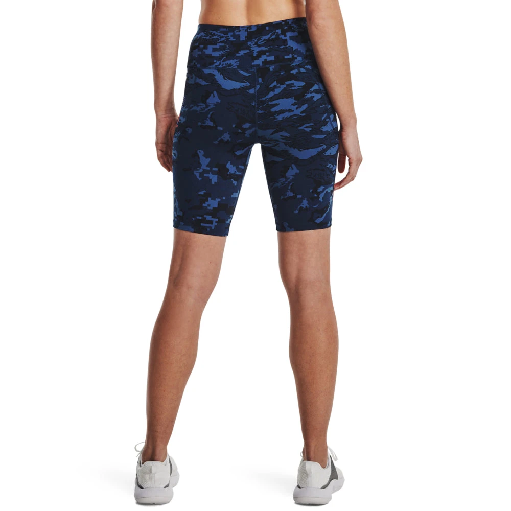 'Under Armour' Women's Meridian Freedom Biker Shorts - Academy / Red 2 'Under Armour' Women's Meridian Freedom Biker Shorts - Academy / Red - Image 2