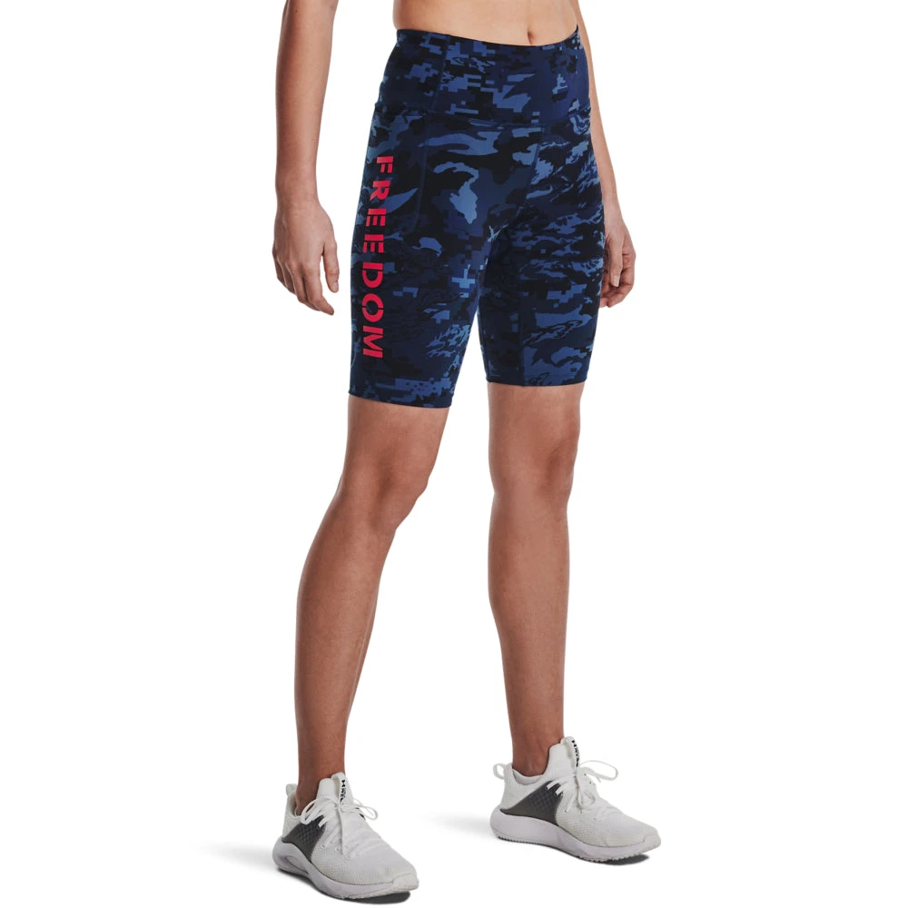 'Under Armour' Women's Meridian Freedom Biker Shorts - Academy / Red 1 'Under Armour' Women's Meridian Freedom Biker Shorts - Academy / Red