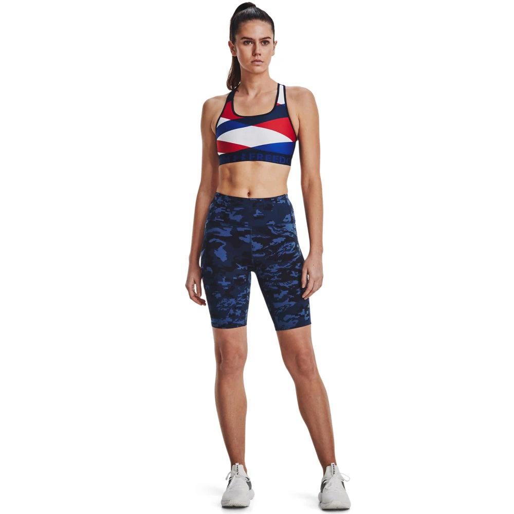 'Under Armour' Women's Meridian Freedom Biker Shorts - Academy / Red 5 'Under Armour' Women's Meridian Freedom Biker Shorts - Academy / Red - Image 5